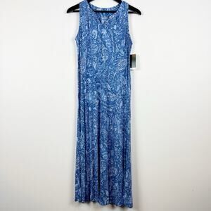 Lauren Ralph Lauren Blue Paisley Sleeveless Nightgown Size X-Small